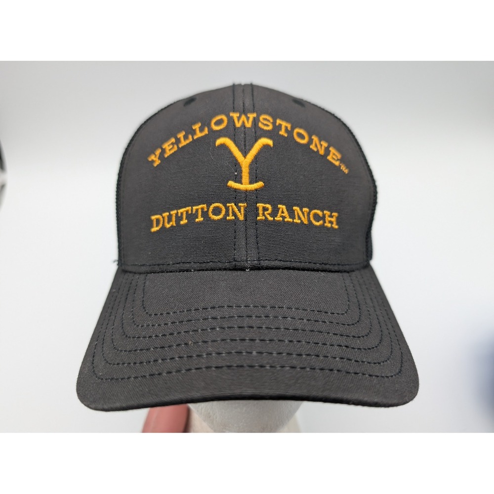 Yellowstone Dutton Ranch Trucker Hat Black Mesh Snapback Y Logo RN115665